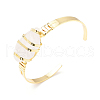 Natural Quartz Crystal Horse Eye Beaded Cuff Bangle G-D458-01G-01-RS-4