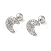 Moon Brass Micro Pave Clear Cubic Zirconia Cartilage Earrings EJEW-L289-02P-01-1
