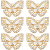 Beebeecraft 10Pcs Rack Plating Brass Micro Pave Clear Cubic Zirconia Pendants ZIRC-BBC0002-83-1