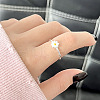 Daisy 925 Sterling Silver Enamel Cuff Rings for Women FS-WG63BEB-01-3