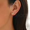 Simple Style S925 S925 Sterling Silver Clear Cubic Zirconia Stud Earrings RF2052-5