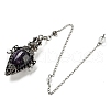 Natural Amethyst Dowsing Pendulum Big Pendants G-H293-01AS-07-2