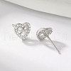 Romantic Heart S925 Sterling Silver Stud Earrings KF4024-2-3