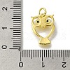Owl Rack Plating Brass Micro Pave Cubic Zirconia Pendant KK-H485-17G-3
