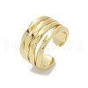 Brass Adjustable Open Cuff Rings for Women RJEW-C129-02G-4
