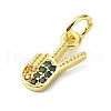 Brass Micro Pave Cubic Zirconia Pendants KK-H475-20G-01-2