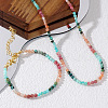 Natural Gemstone Beaded Bracelets & Necklaces Set for Women DW2258-3