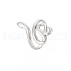 304 Stainless Steel Snake Wide Open Cuff Ring for Women X-RJEW-S405-226P-3