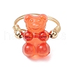 7Pcs Brass Acrylic Finger Rings RJEW-JR00884-4