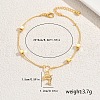 Brass and Iron Dolphin Charm Anklets for Women Daily and Vacation Wear MA0830-4