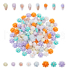 SUPERFINDINGS 120Pcs 8 Styles  Flower Resin Cabochons MRMJ-FH0001-30-1