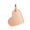 Ion Plating(IP) 304 Stainless Steel Stamping Blank Tag Charms STAS-I311-19RG-1