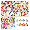 ARRICRAFT 80Pcs 8 Styles Handmade Polymer Clay 3D Flower Plumeria Beads CLAY-AR0001-32-6