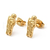 Ion Plating(IP) 304 Stainless Steel Human Stud Earrings for Women EJEW-E271-01G-1