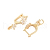 925 Sterling Silver Micro Pave Clear Cubic Zirconia Earrings EJEW-U013-02G-2