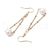 Mother's Day Jewellery Natural Cultured Freshwater Pearl Dangle Earrings EJEW-JE05936-02-4