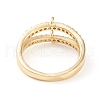 Brass Micro Pave Cubic Zirconia Ring Shanks KK-L155-33G-3