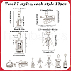 SUNNYCLUE 70Pcs 7 Styles Tibetan Style Alloy Pendants FIND-SC0009-70-2