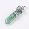 Natural Green Aventurine Big Pendants G-G718-A19-2