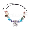 Chakra Natural & Synthetic Gemstone Braided Bead Bracelets BJEW-JB09824-05-1
