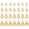 BENECREAT 40Pcs 4 Styles Brass Charms KK-BC0013-80-1