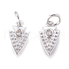 Brass Micro Pave Cubic Zirconia Charms KK-D159-08P-1