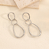 Brass Triple Layer Irregular Circle Pendant Stud Earrings for Women SM9471-1