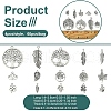 60pcs 15 Styles Tibetan Style Alloy Charms FIND-YW0005-01-2