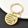201 Stainless Steel & Brass Letter Keychain KEYC-YW00095-25-1
