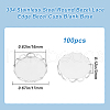 Beebeecraft 100Pcs 304 Stainless Steel Cabochon Settings FIND-BBC0003-49-2
