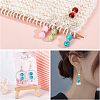  10Pcs Baking Painted Glass Bead Pendant Decoration HJEW-NB0001-48-6