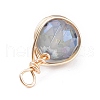Electroplate Glass Pendants PALLOY-JF01080-3