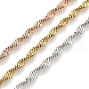 304 Stainless Steel Multi Layered Singapore Chain Necklaces NJEW-H043-10MC-2