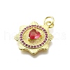 Brass Micro Pave Cubic Zirconia Pendants KK-K400-34G-2