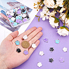 SUPERFINDINGS 80Pcs 5 Colors Alloy Enamel Pendants ENAM-FH0001-80-3