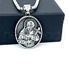 Greek Mythology Punk Stainless Steel Embossed Saint Pendant Religion Necklaces BX5268-2