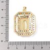 Brass Cubic Zirconia Pendants KK-Z050-32G-02-3