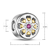 TINYSAND 925 Sterling Silver Cubic Zirconia European Bead TS-C-167-2