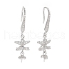 Rhodium Plated 925 Sterling Silver Earring Hooks STER-D035-34P-1