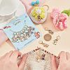 14Pcs 7 Style Alloy Enamel Cat Charm Locking Stitch Marker HJEW-PH01567-3