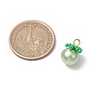 Glass Pearl Pendants PALLOY-MZ00745-01-2