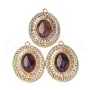 Natural Amethyst Oval Pendants STAS-L080-010G-03-1