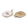 Brass Micro Pave Clear Cubic Zirconia Pendants ZIRC-Z008-12G-3