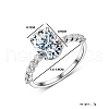 925 Sterling Silver Micro Pave Cubic Zirconia Finger Rings for Women KK5003-3-3