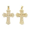 Brass Micro Pave Cubic Zirconia Pendant ZIRC-C021-25G-2