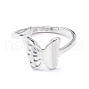 Non-Tarnish 304 Stainless Steel Hollow Out Butterfly Adjustable Ring for Women RJEW-I097-03P-2