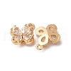 Brass Pave Clear Cubic Zirconia Charms KK-Z112-37G-2