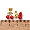 Brass Micro Pave Cubic Zirconia Stud Earrings EJEW-D322-05G-02-5