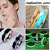 SUNNYCLUE 12Pcs 6 Colors 304 Stainless Steel Grooved Finger Ring Settings RJEW-SC0001-01C-6