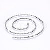 Non-Tarnish 304 Stainless Steel Box Chain Necklaces NJEW-F227-09P-10-1